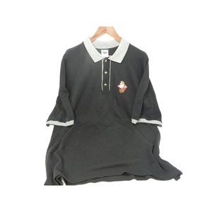 Disney Gumpy monogramed  black and grey Polo shirt, like new LARGE